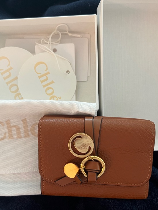 Chloe Handbags - Chloe Alphabet Caramel Tri-Fold Wallet